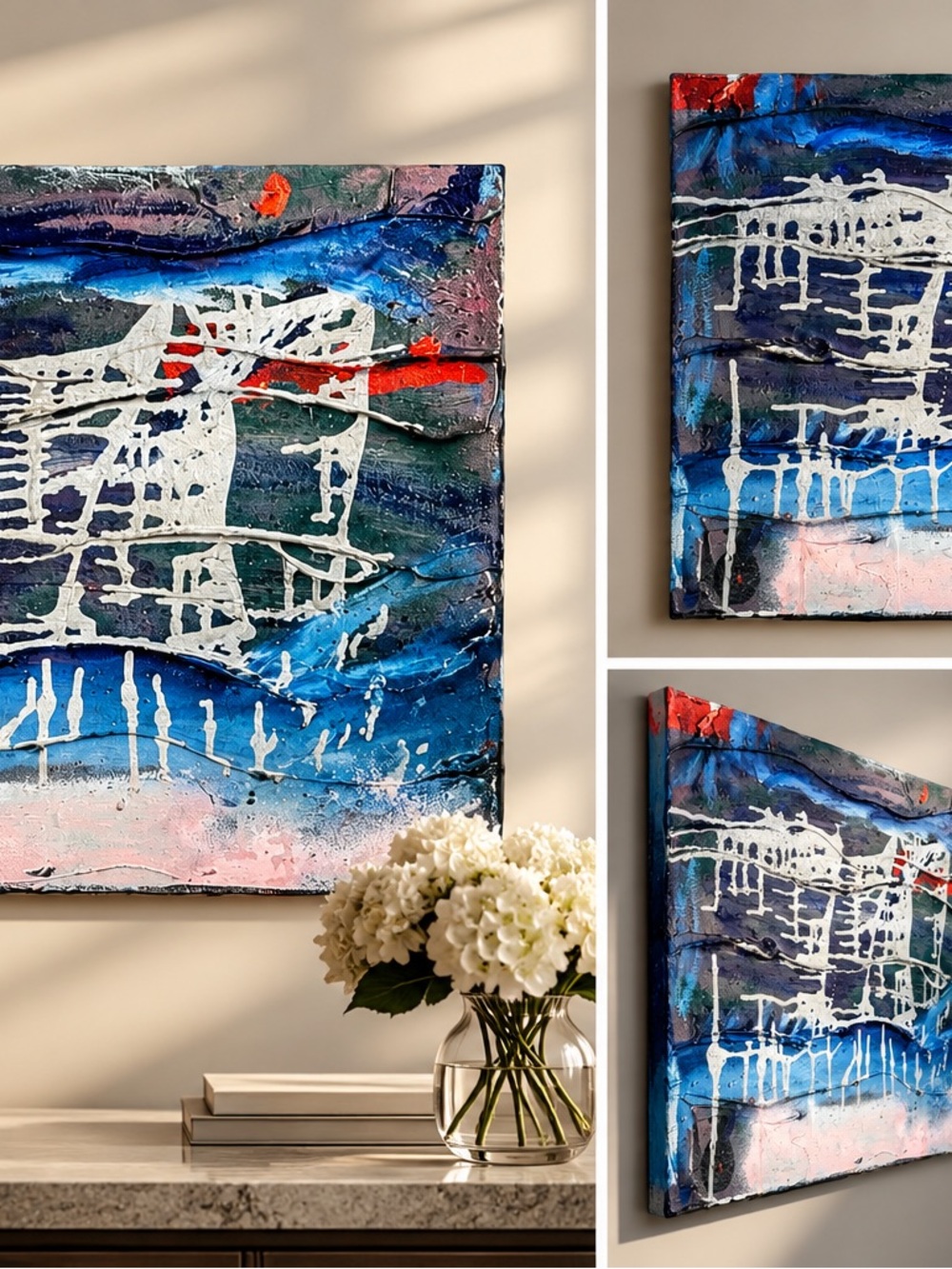 Modern Linear Work Abstract Canvas Painting